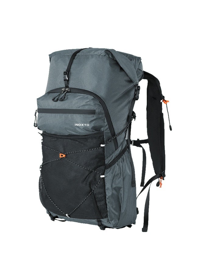 Inoxto 25l Suspension Backpack - Professional Breathable Lightweight Hiking And Mountaineering Travel Essential Backpack 8122 Dark Gray - Image 1