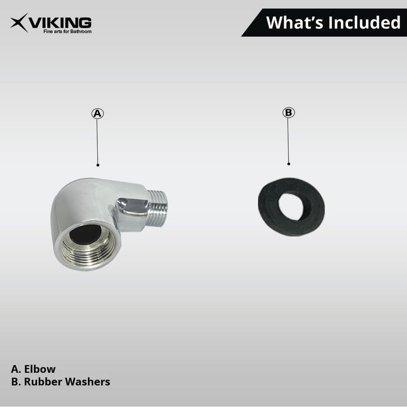 Viking كوع نحاسي بحجم خيط (1) 20 مم (3/4″)، حجم الخيط الداخلي (2) 15 مم (1/2″)، خارجي - مع طلاء كروم مصقول، انحناء بزاوية 90 درجة - مفيد للمشاريع السكنية والتجارية - Image 5