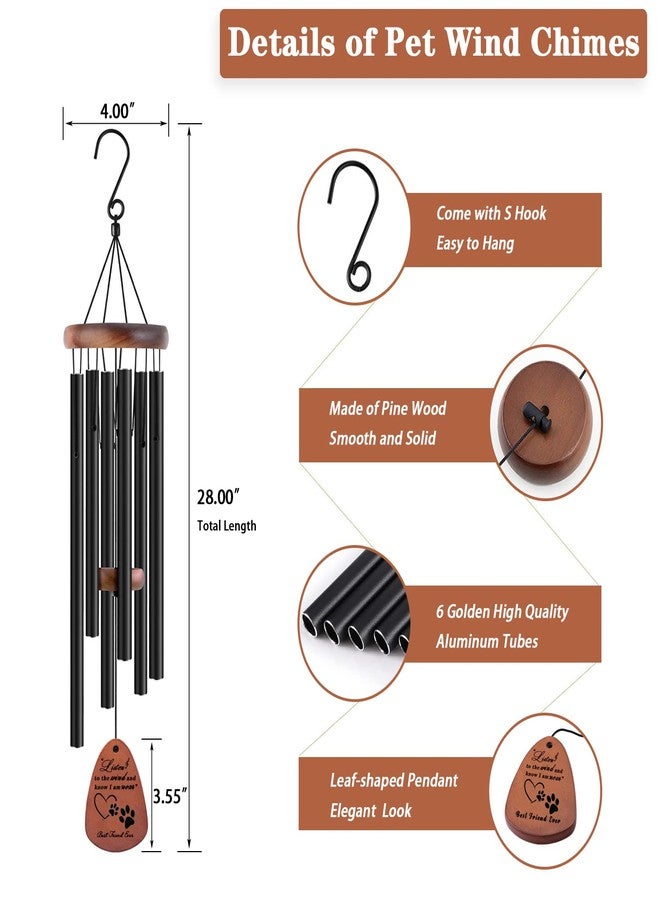 VENBEEL Dog Memorial Gifts, 28" Pet Memorial Wind Chimes, Loss of Dog Sympathy Gift, Pet Loss Passing Away Remembrance Bereavement Gift - Image 5