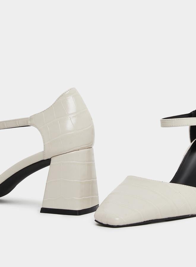 RAID Lydia Textured Block Heel Shoes - Image 3