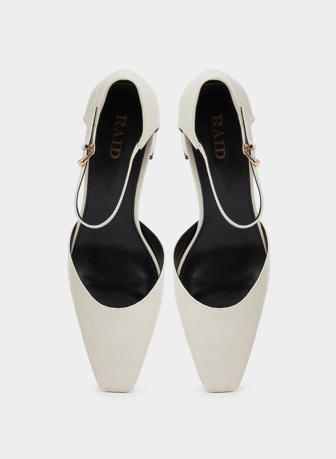 RAID Lydia Textured Block Heel Shoes - Image 5