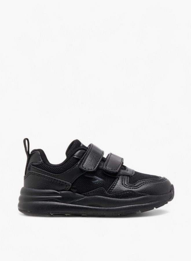 Dash Panelled School Shoes with Hook and Loop Closure - Image 4