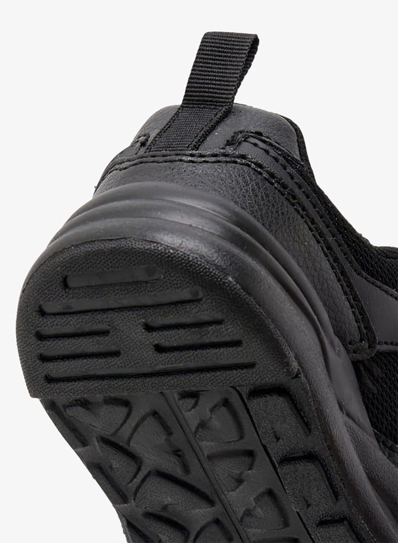 Dash Panelled School Shoes with Hook and Loop Closure - Image 5