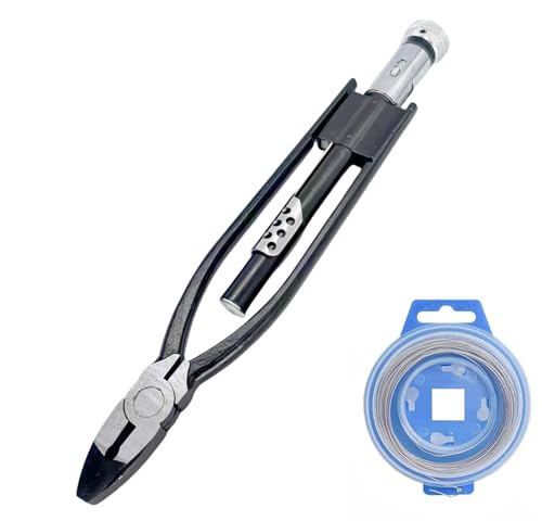 WINTOWIN 6 Inch Reversible Wire Twister Pliers with 50ft Stainless Steel Twist Safety Lock Grip Wire .032, Left and Right Twists,Wire Twisting Tool Lock Wire Pliers for Motorcycle/Aircraft Auto Industry - Image 1