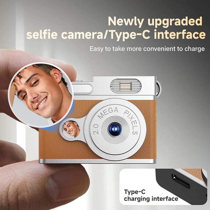 Black Vintage Digital Camera 1080P 12MP with Color Screen Lightweight Travel Camera - Image 3