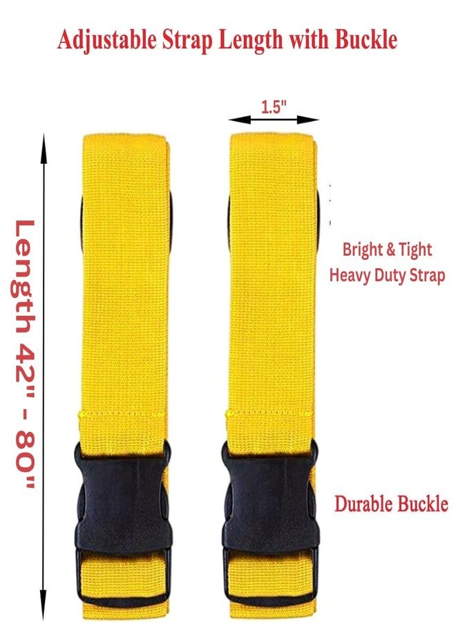 FUOCO Robustt Luggage Belt Suitcase Straps Pack of 2 with Adjustable Travel Belt Stylish Fashionable Design, Protect Your belongings Carry on Travel with Buckle Clip Bag Band Make in India - Image 4