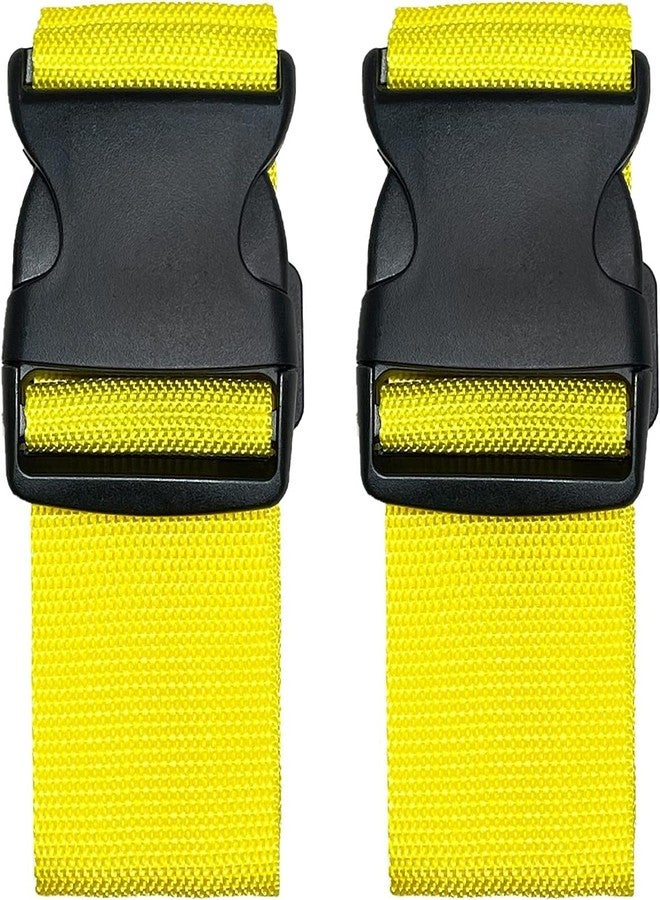 FUOCO Robustt Luggage Belt Suitcase Straps Pack of 2 with Adjustable Travel Belt Stylish Fashionable Design, Protect Your belongings Carry on Travel with Buckle Clip Bag Band Make in India - Image 1