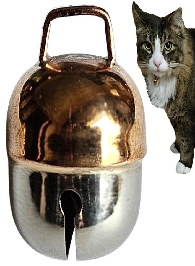 CatBib جرس قطط كات بيب المميز - نحاسي، فضي، صوت عالٍ، متين، مضاد للصيد، يحمي الطيور، ومتوافق مع أطواق القطط - Image 1