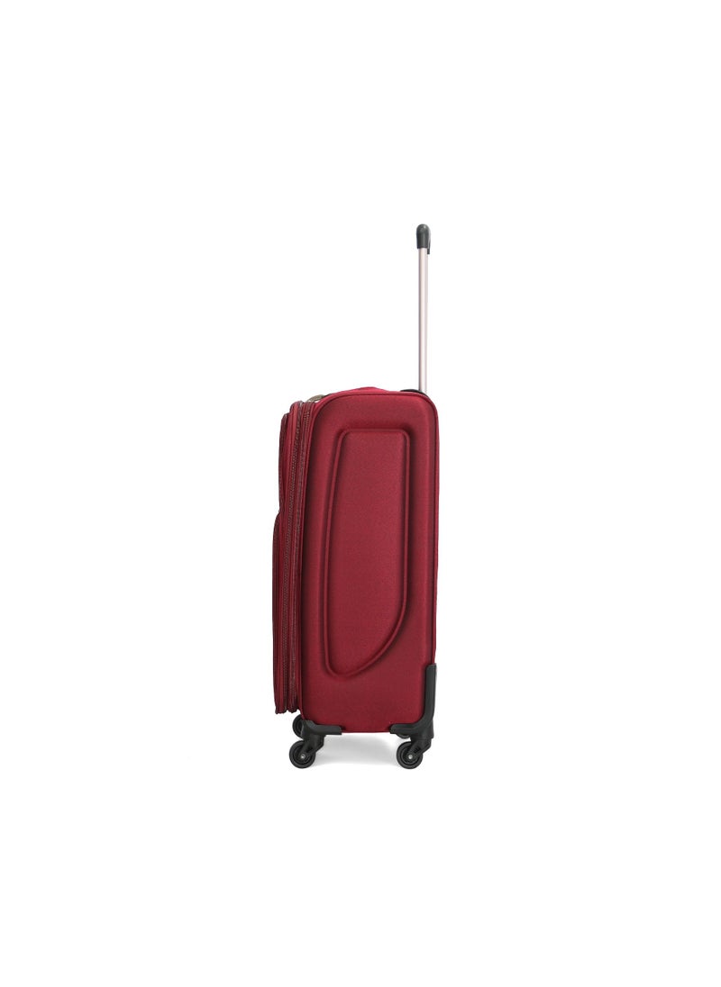 GIORDANO Giordano Trolley Bags 3 PCS Set Softside Spinners maroon  - Image 3