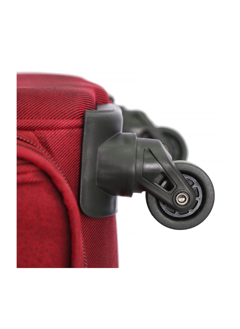 GIORDANO Giordano Trolley Bags 3 PCS Set Softside Spinners maroon  - Image 5