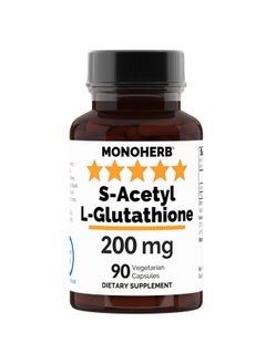 Monoherb S-Acetyl L-Glutathione 200Mg - 90 Vegetarian Capsules