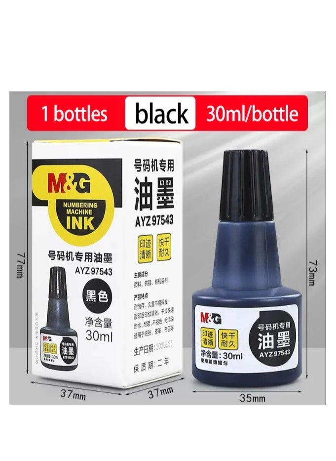 M&G - M&G Chenguang  Automatic coder number machine quick-drying ink black 30ml - No:AYZ97543 - Image 1
