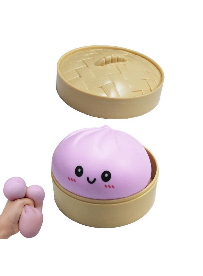 TOP ONE Dumpling Squishy Dumpling Stress Ball Steamed Stuffed Bun Stress Relief Squeezing Bun Toys For Halloween Project Tricking People Kid Playing - Image 1