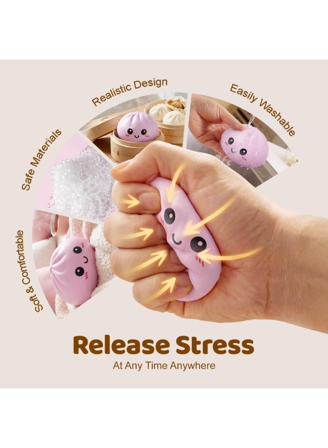 TOP ONE Dumpling Squishy Dumpling Stress Ball Steamed Stuffed Bun Stress Relief Squeezing Bun Toys For Halloween Project Tricking People Kid Playing - Image 5