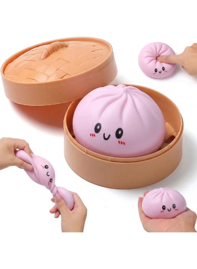 TOP ONE Dumpling Squishy Dumpling Stress Ball Steamed Stuffed Bun Stress Relief Squeezing Bun Toys For Halloween Project Tricking People Kid Playing - Image 1