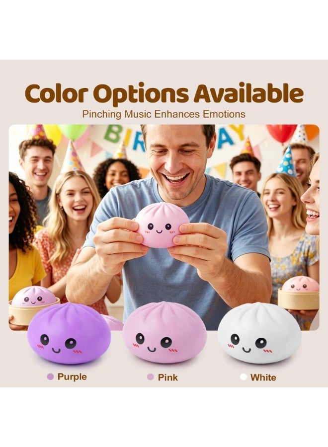 TOP ONE Dumpling Squishy Dumpling Stress Ball Steamed Stuffed Bun Stress Relief Squeezing Bun Toys For Halloween Project Tricking People Kid Playing - Image 4