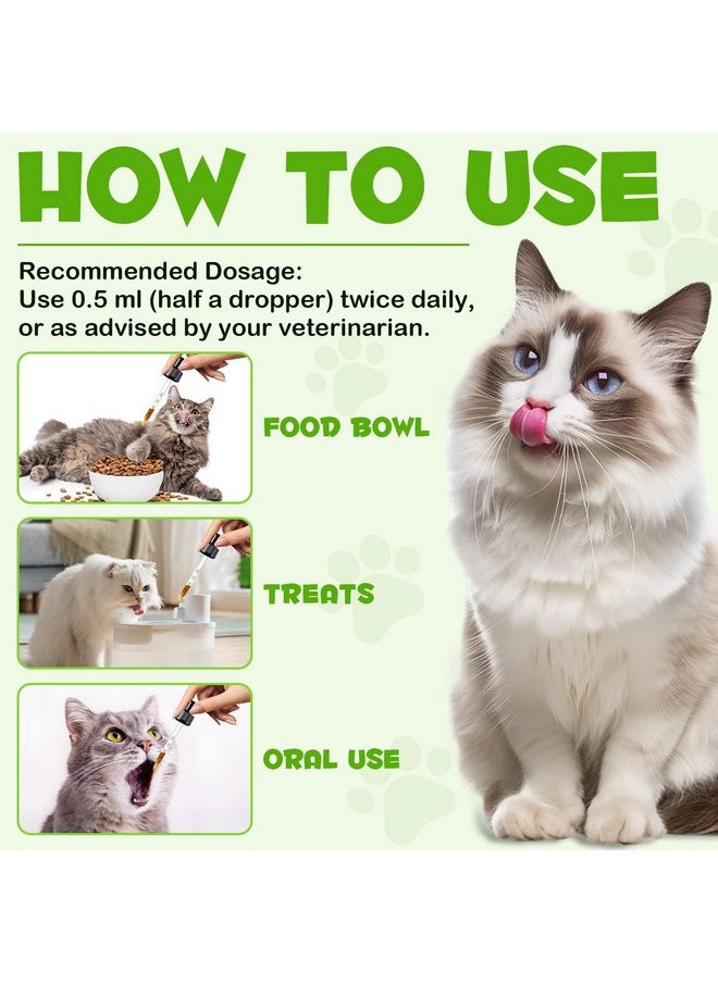 Alivo Probiotic for Cats, Natural 3 in 1 Cat Probiotic Drops Helps to Relieve Diarrhea, Supports Gut Health, Itchy Skin Relief, Allergies & Immunity, Digestive Enzyme Cat Supplement Drops - 60 ml / 2 fl.oz  - Image 5