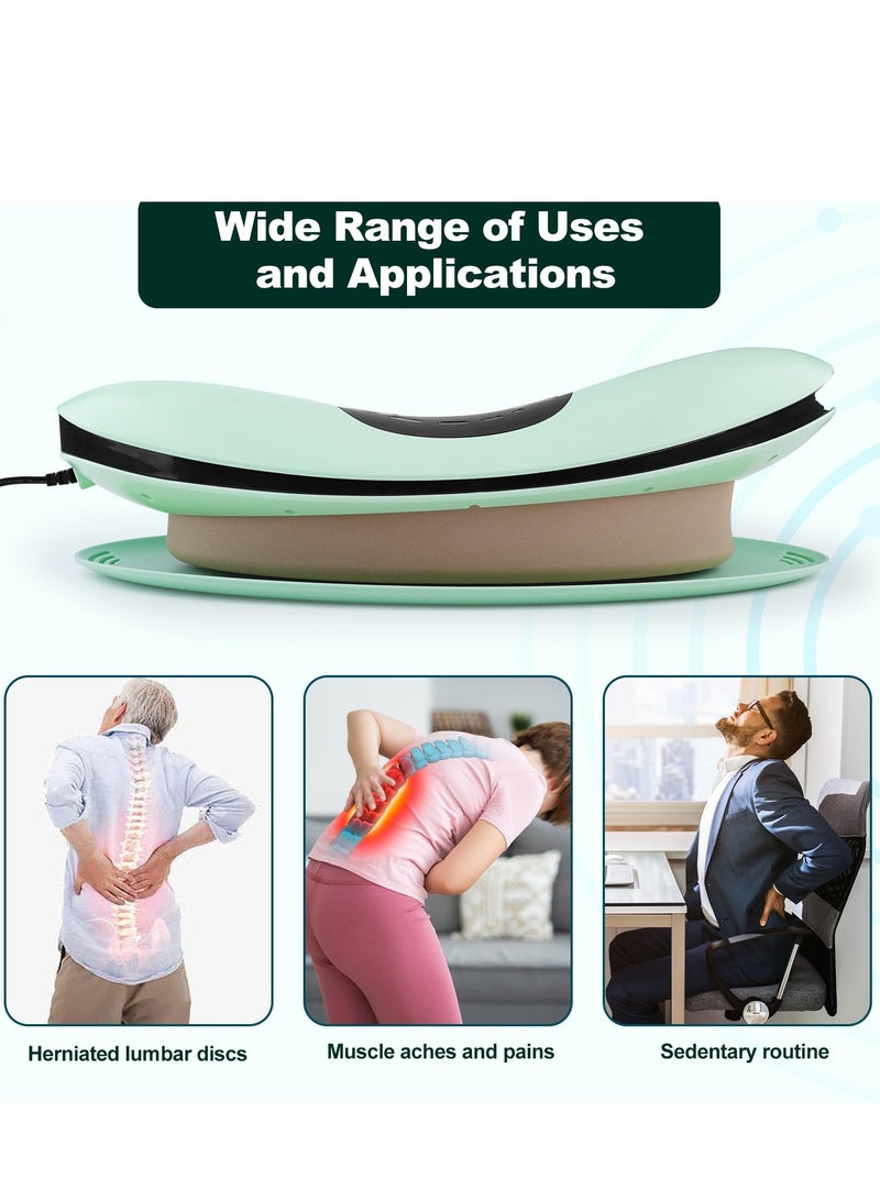 شو وو جهاز شد قطني كهربائي مع وسادة هوائية ديناميكية، جهاز تدليك أسفل الظهر بالعلاج الحراري لتسكين الآلام، جهاز تدليك قطني اهتزازي هزاز من Spectra Therapy للاستخدام في المنزل والسفر، شحن USB - Image 2