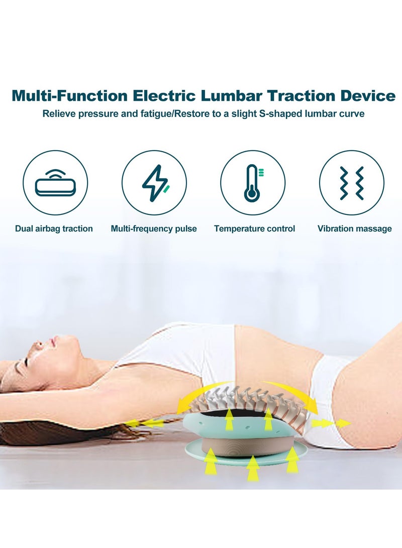 شو وو جهاز شد قطني كهربائي مع وسادة هوائية ديناميكية، جهاز تدليك أسفل الظهر بالعلاج الحراري لتسكين الآلام، جهاز تدليك قطني اهتزازي هزاز من Spectra Therapy للاستخدام في المنزل والسفر، شحن USB - Image 3