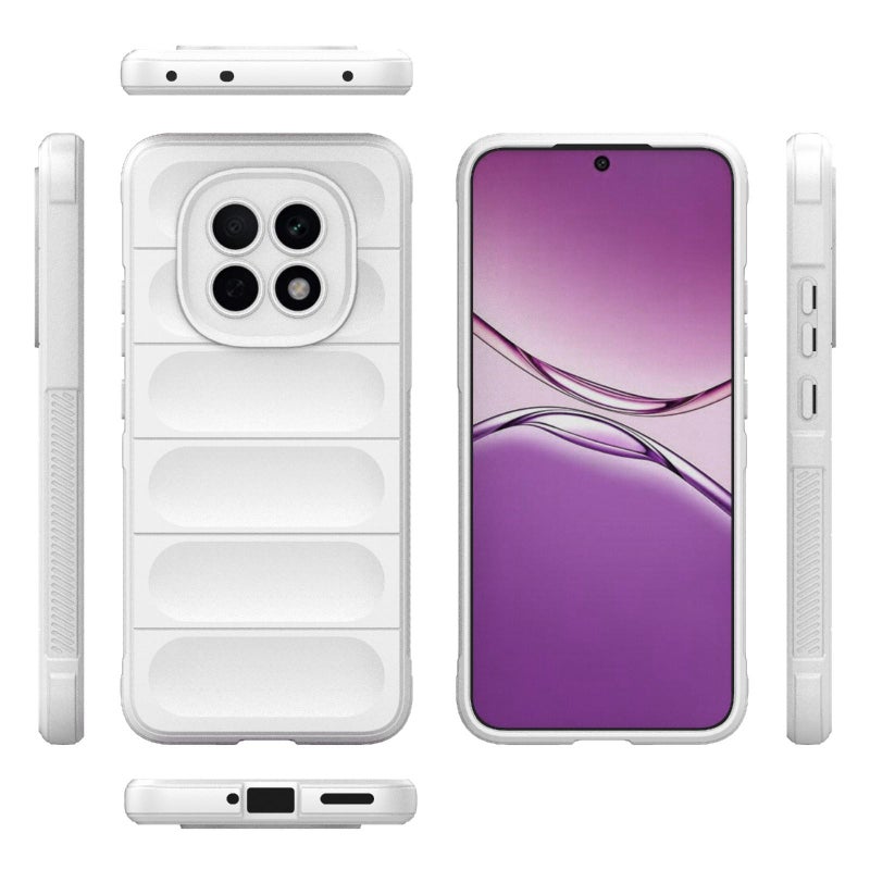 HuHa Case Cover For OPPO F29 5G Global Magic Shield TPU + Flannel Phone Case(White) - Image 3