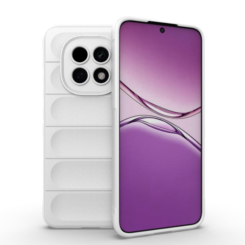 HuHa Case Cover For OPPO F29 5G Global Magic Shield TPU + Flannel Phone Case(White) - Image 1
