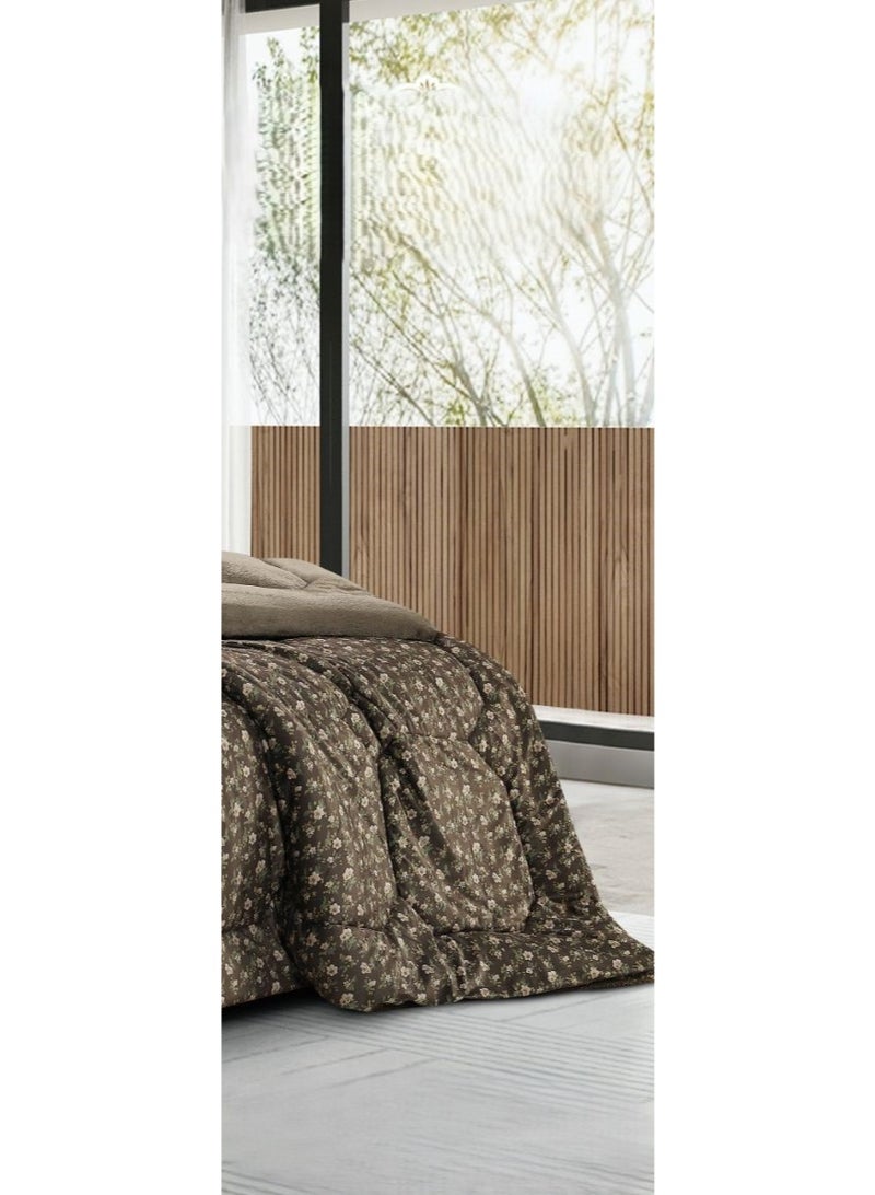 Horse Double bedspread made of soft velvet and fur with a floral design to provide you with warmth and comfort - Image 4