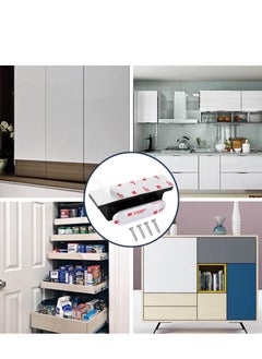 Y&D Magnetic Door Catch, 4 Pack Cupboard Magnets Adhesive Cabinet ,Magnetic Catches Heavy Duty Magnet Latches Black Wardrobe for Kitchen, Closet, and Doors  - Image 4