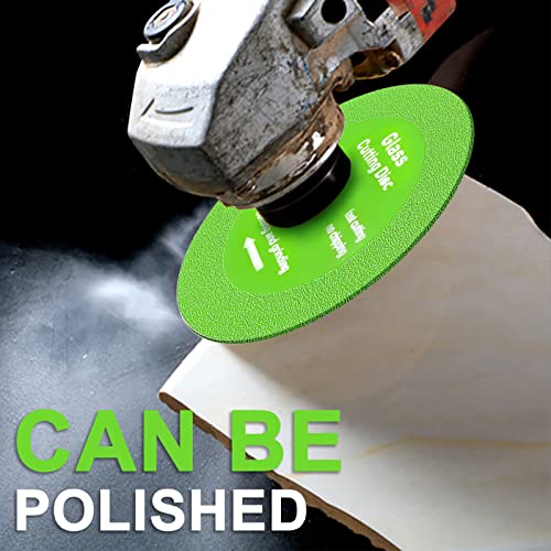 Heyseri Glass Cutting Disc Pack of 5, Ultra-Thin Diamond Cutting Disc Saw Blade Suitable for 4 Inch Angle Grinder, Diamond Cut Off Wheels for Glass Ceramic Marble Jade Crystal - Image 4