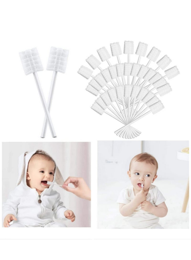 30pcs/box Baby Oral Cleaner Infant Toothbrush Disposable Tongue Coating Gauze Cotton Swab Newborn Oral Care Tool Baby Supplies - Image 1