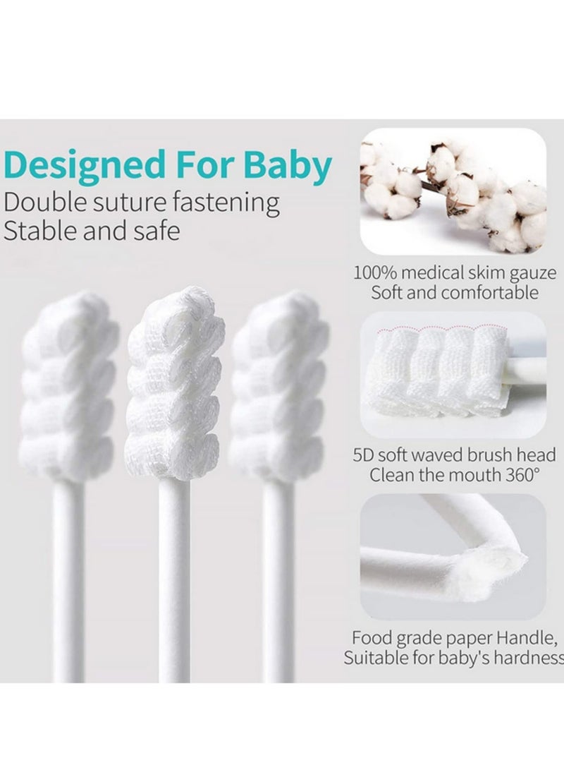 30pcs/box Baby Oral Cleaner Infant Toothbrush Disposable Tongue Coating Gauze Cotton Swab Newborn Oral Care Tool Baby Supplies - Image 3