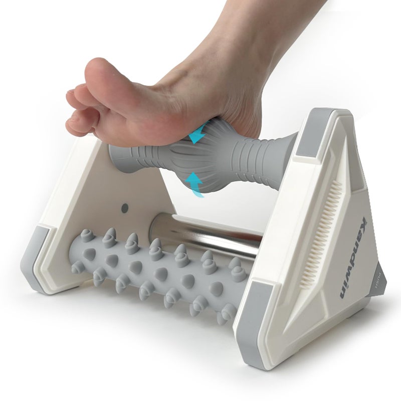 Kandwin Icing Plantar Fasciitis Relief Foot Massager for Circulation and Pain Relief Reflexology Massage Tool with Ice Pack Grey