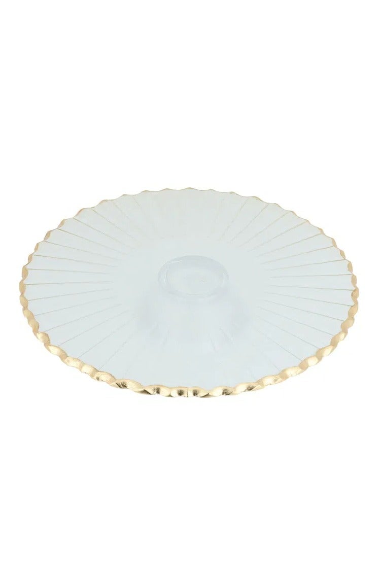 Alsaif Gallery Al Saif Gallery glass cake stand, 30.5 x 5.5 cm - white - Image 2