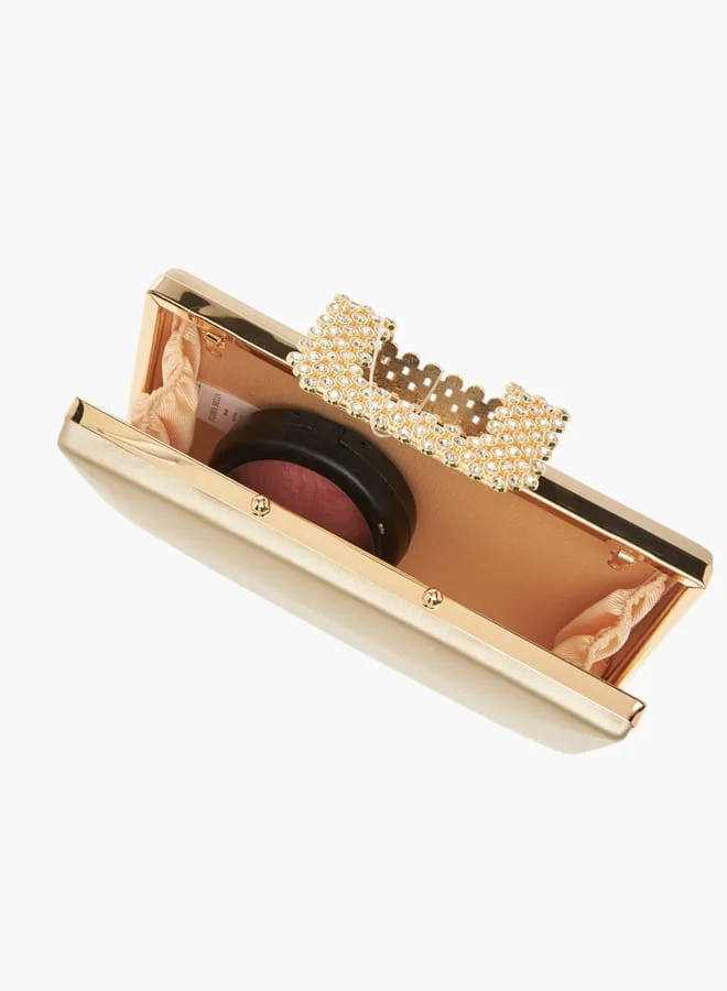 فلورا بيلا من شو إكسبرس Women's Embellished Clutch with Chain Strap