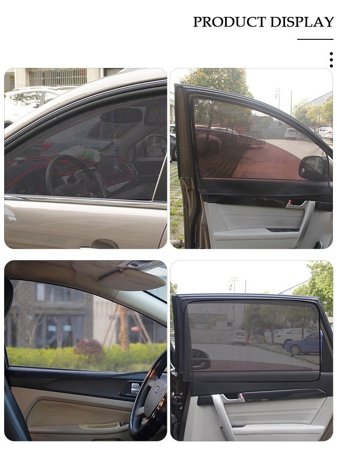DUNISO 4-Piece Car Magnetic Window Sunshade for Side Window Front and Rear Windshield UV Rays Sun Visor Protector, Heat Blocker Visor Keep Car Cool - Image 2
