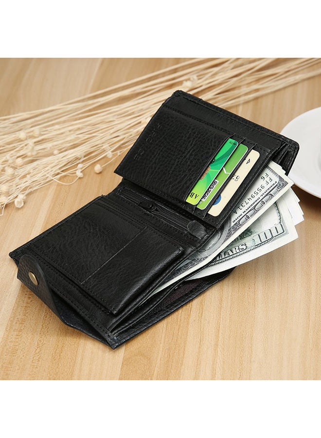 NIBEMINENT Leather Multifunction Wallet Black - Image 3