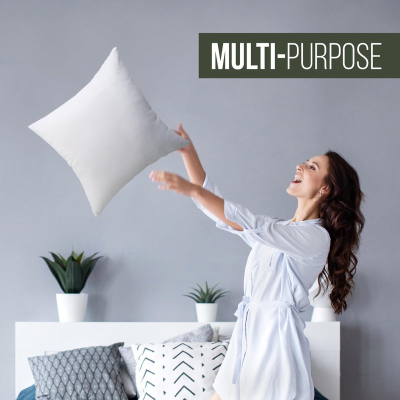 Utopia Bedding Decorative Throw Pillow Insert (14 x 14 Inches  White) - Set of 1  Ideal for Sofa  Couch  and Bed - Image 3