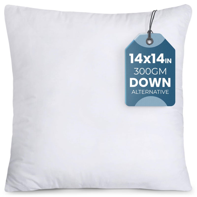 Utopia Bedding Decorative Throw Pillow Insert (14 x 14 Inches  White) - Set of 1  Ideal for Sofa  Couch  and Bed - Image 1