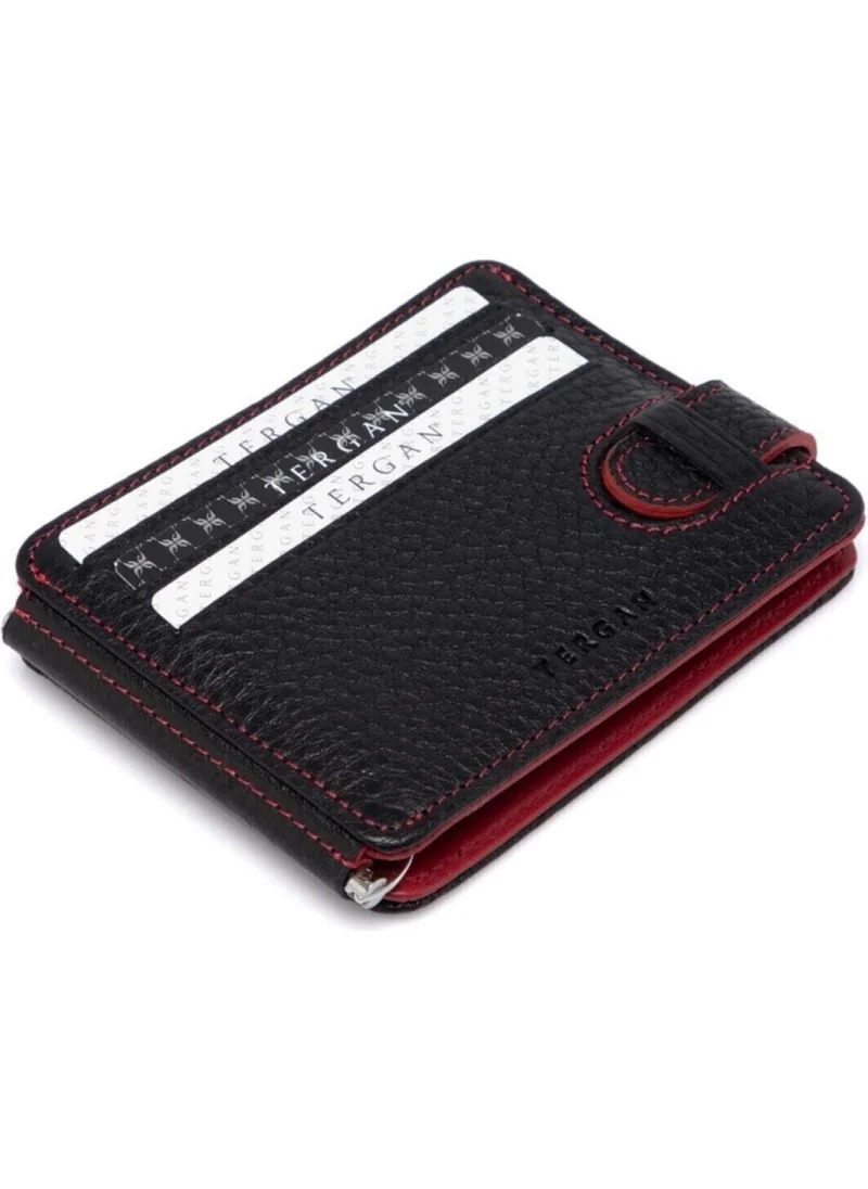 Tergan Black Leather Credit Card Holder 01637I13