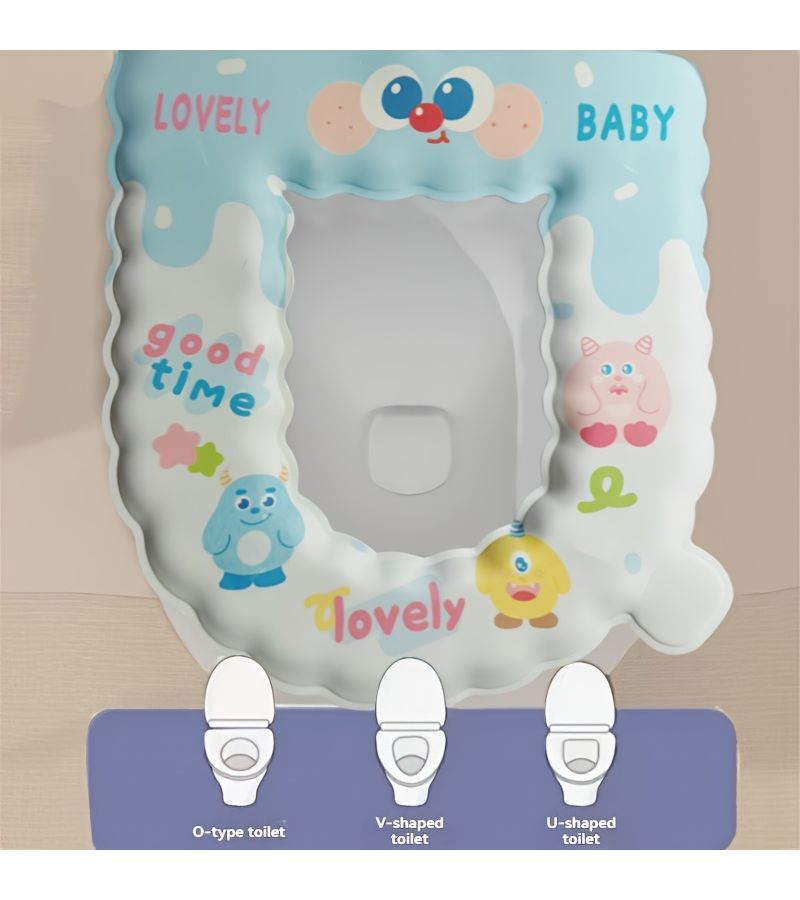 Corrugated Toilet Pad Blue Color Soft Eav Material Toilet Seat Cushion - Image 2