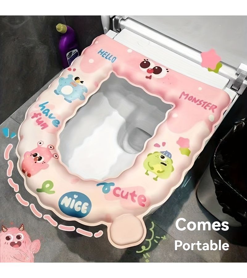 Corrugated Toilet Pad Blue Color Soft Eav Material Toilet Seat Cushion - Image 4