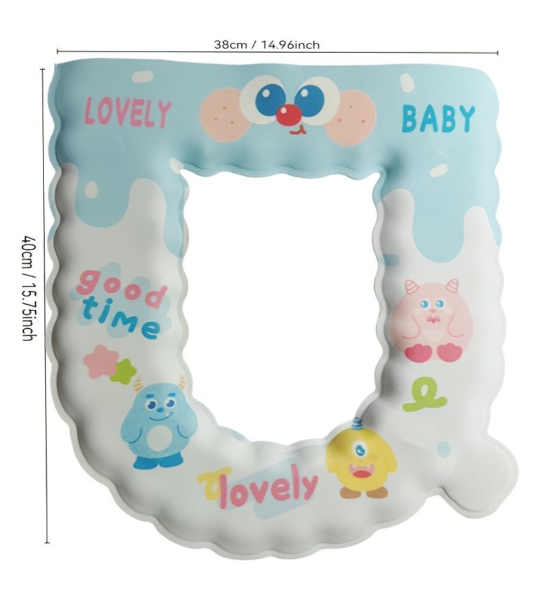 Corrugated Toilet Pad Blue Color Soft Eav Material Toilet Seat Cushion - Image 3