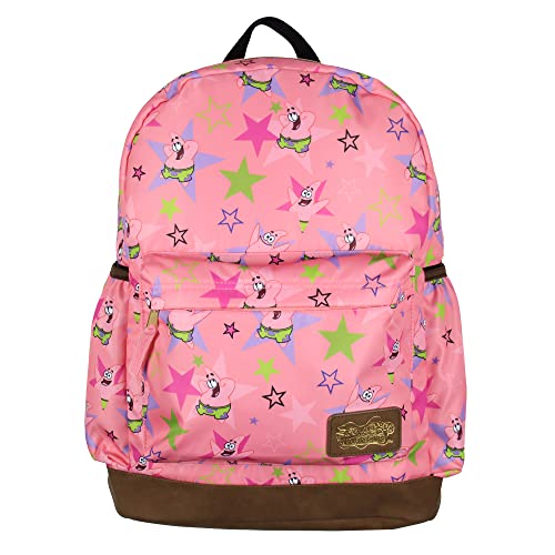 INTIMO Nickelodeon SpongeBob SquarePants Patrick Star School Travel Backpack With Faux Leather Bottom - Image 2