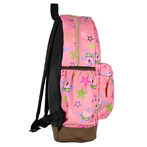 INTIMO Nickelodeon SpongeBob SquarePants Patrick Star School Travel Backpack With Faux Leather Bottom - Image 3