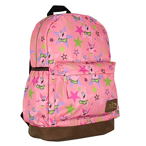 INTIMO Nickelodeon SpongeBob SquarePants Patrick Star School Travel Backpack With Faux Leather Bottom - Image 5