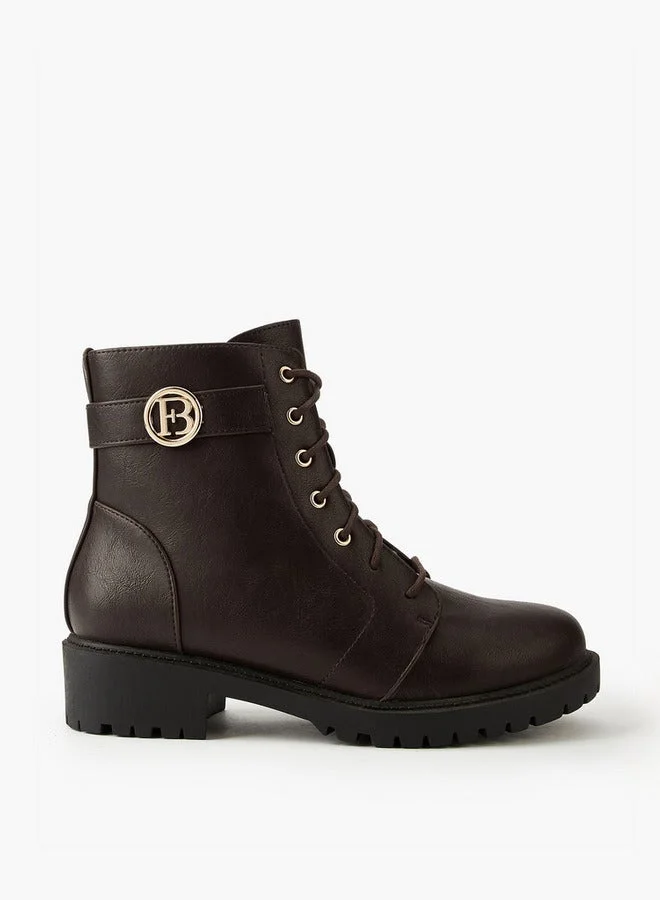 Flora Bella By Shoexpress Solid Ankle Boots with Zip Closure