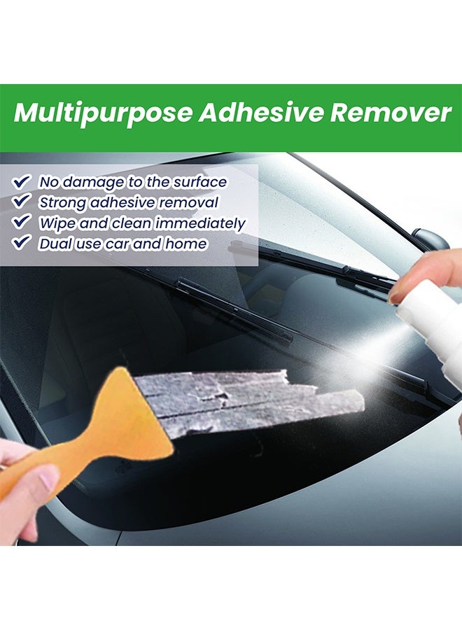 Homonth Multipurpose Adhesive Remover, Surface Safe Rapid Glue Remover with Scraper, Sticker Remover for Cars, Windows, Walls, Efficiently Remove Sticky Residues, Labels, Tape, Gum, Bandages, Adhesives, Wax 100ml - Image 4