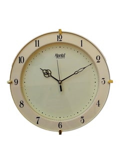 Ajanta Ajanta Abstract Plastic Quartz Round Plastic Analog Wall Clock (28 Cm X 3.5 Cm X 28 Cm, Ivory)  - Image 1