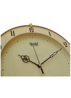 Ajanta Ajanta Abstract Plastic Quartz Round Plastic Analog Wall Clock (28 Cm X 3.5 Cm X 28 Cm, Ivory)  - Image 2