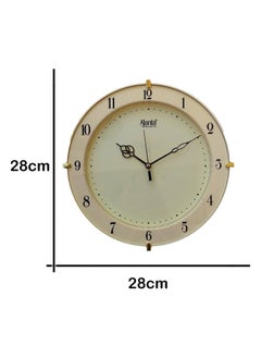 Ajanta Ajanta Abstract Plastic Quartz Round Plastic Analog Wall Clock (28 Cm X 3.5 Cm X 28 Cm, Ivory)  - Image 3