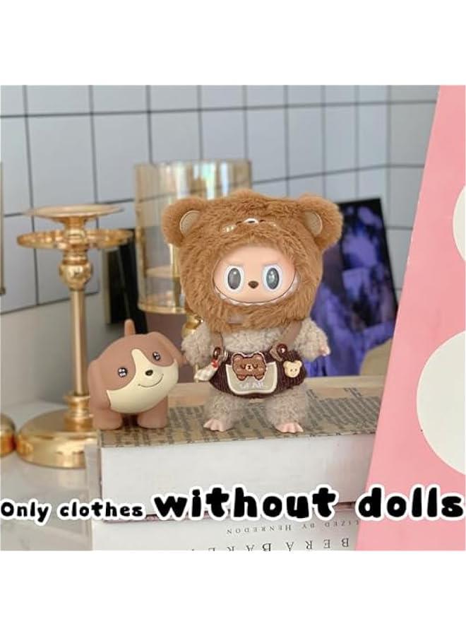 Arabest Plush Doll Clothes, 4 Inches Cute Animal Series Plush Doll Clothes for 10cm Plush Doll, Kawaii Doll Clothes Accessories Set for Birthday Gifts (Brown Bear Set)  - Image 3